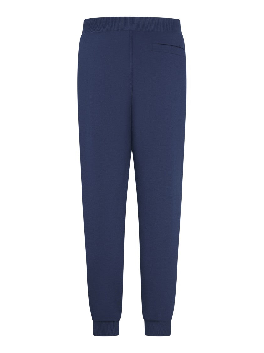 Zegna Tapered Fit Trousers With Ribbed Waistband
