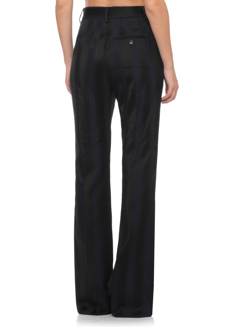 Vivienne Westwood Blue Ray Striped Tailored Wide-Leg Wool Pants