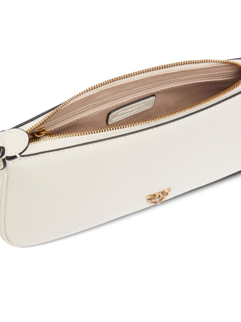 Pinko White Shoulder Bag With Structured Design