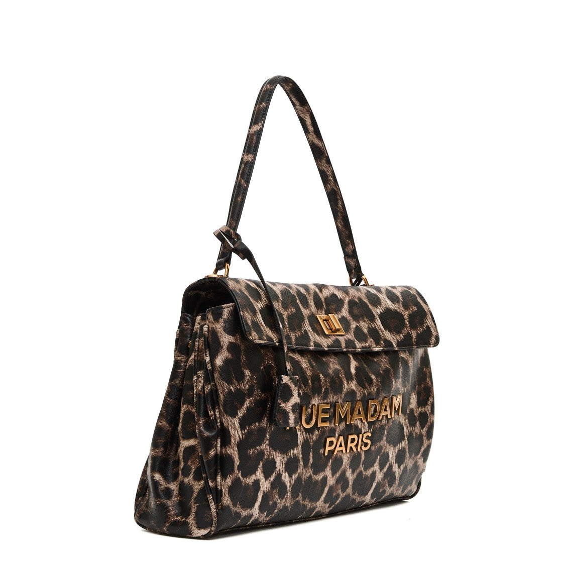 Rue Madame Les Leopard Bag With Writing