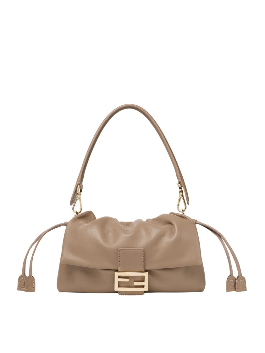 Fendi Nappa Leather Baguette Soft Shoulder Bag