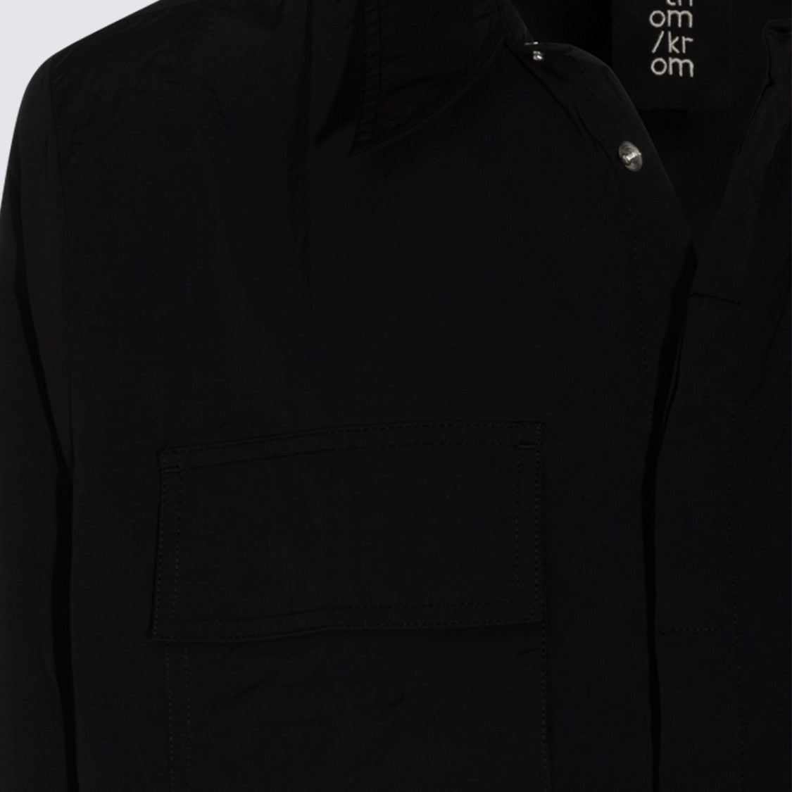 Thom Krom Black Shirt With Classic Collar And Tailored Fit