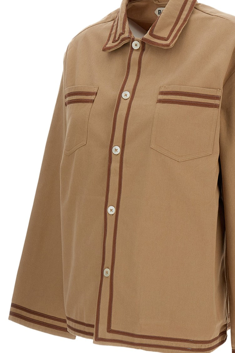 Bode New York Brown Canteen Cotton Overshirt