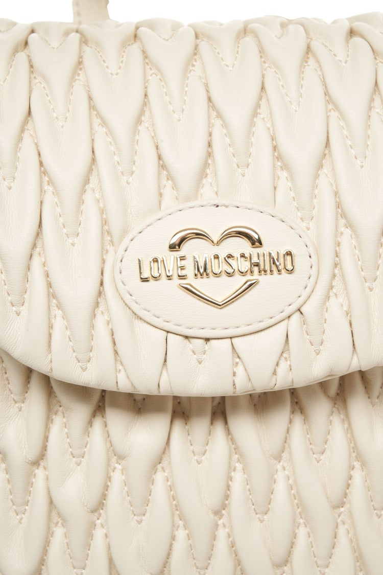 Love Moschino Quilted Faux Leather Love Backpack