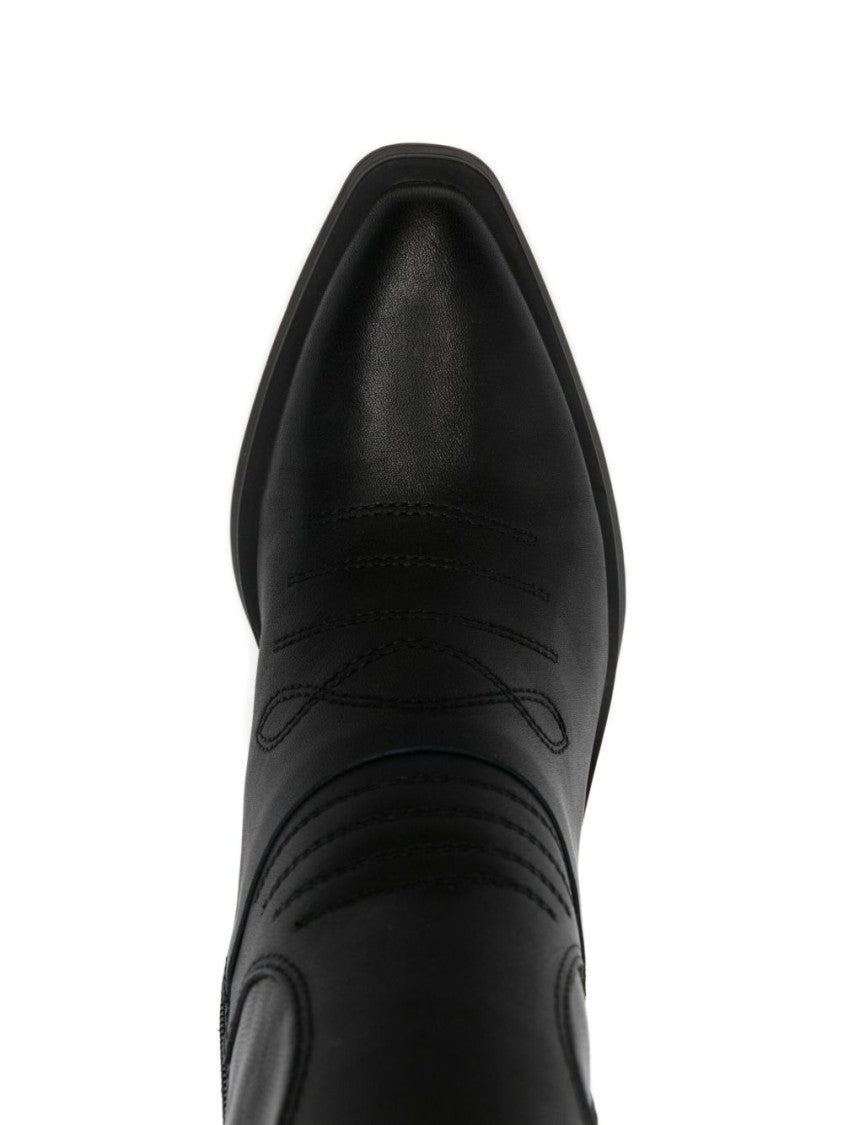 Ash Pointed Toe Black Ankle Boots