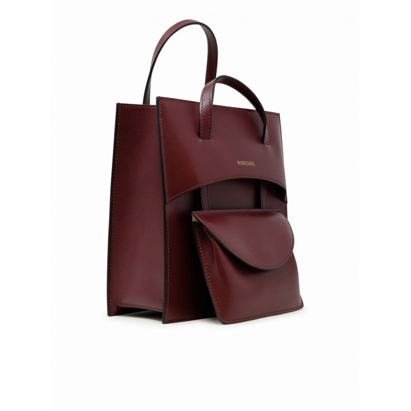 Hidesins Fl2516 Flap J Wine Leather Handbag