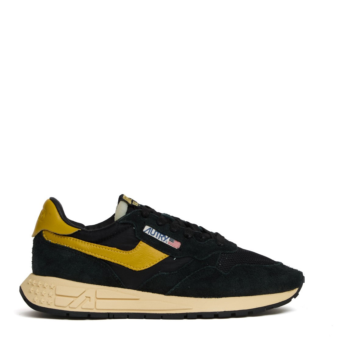 Autry Reelwind Low Sneakers In Black Nylon