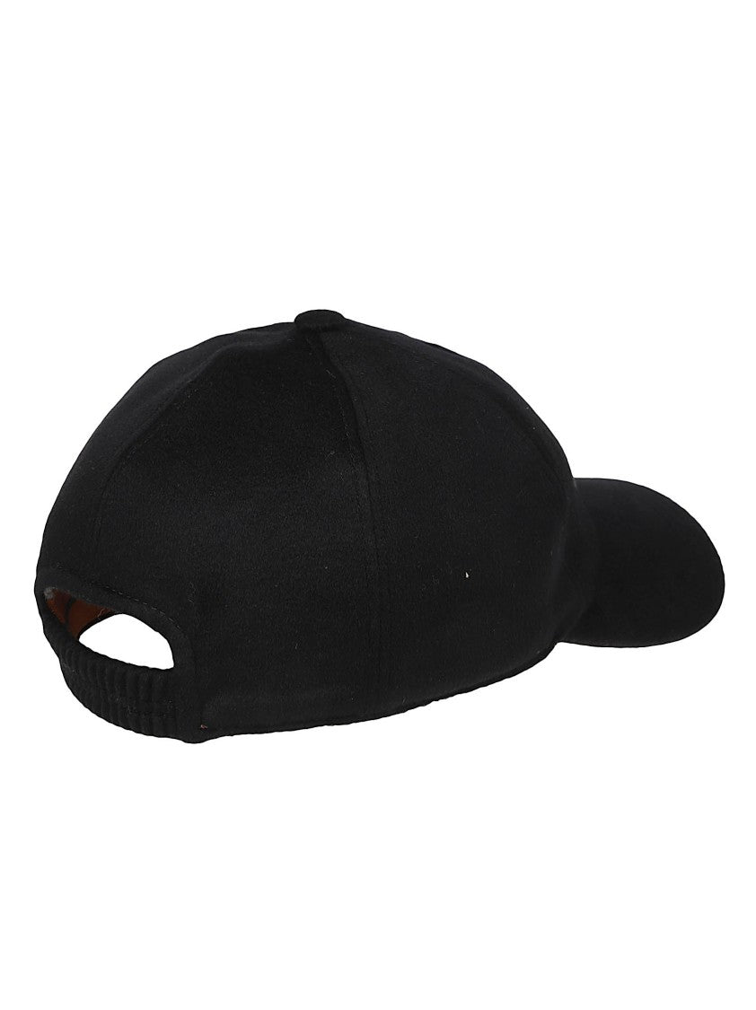 Zegna Oasi Cashmere Lined Black Cashmere Hat