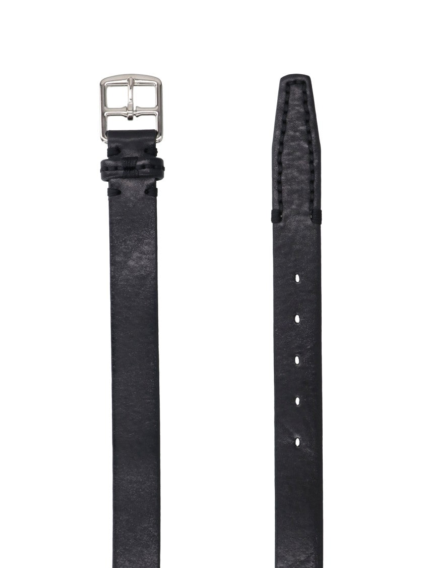 J&M Davidson Black Harness Calf Leather Belt