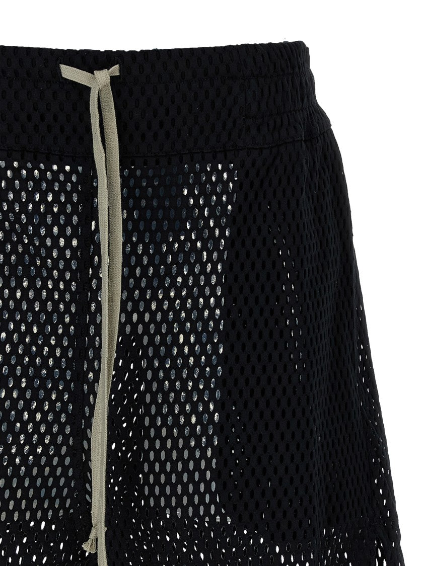 Rick Owens Perforated Cotton Bermuda Shorts