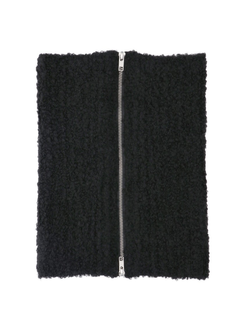 Mm6 By Maison Margiela Ribbed Knit Neck Warmer With Full-Length Zipper