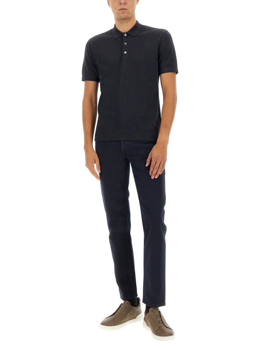 Zegna Cotton Blend Polo Shirt