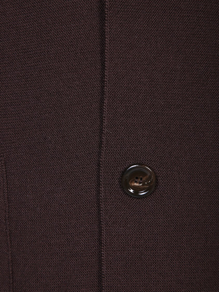 Lardini  Knit Cardigan With Classic V-Neck And Button Closure