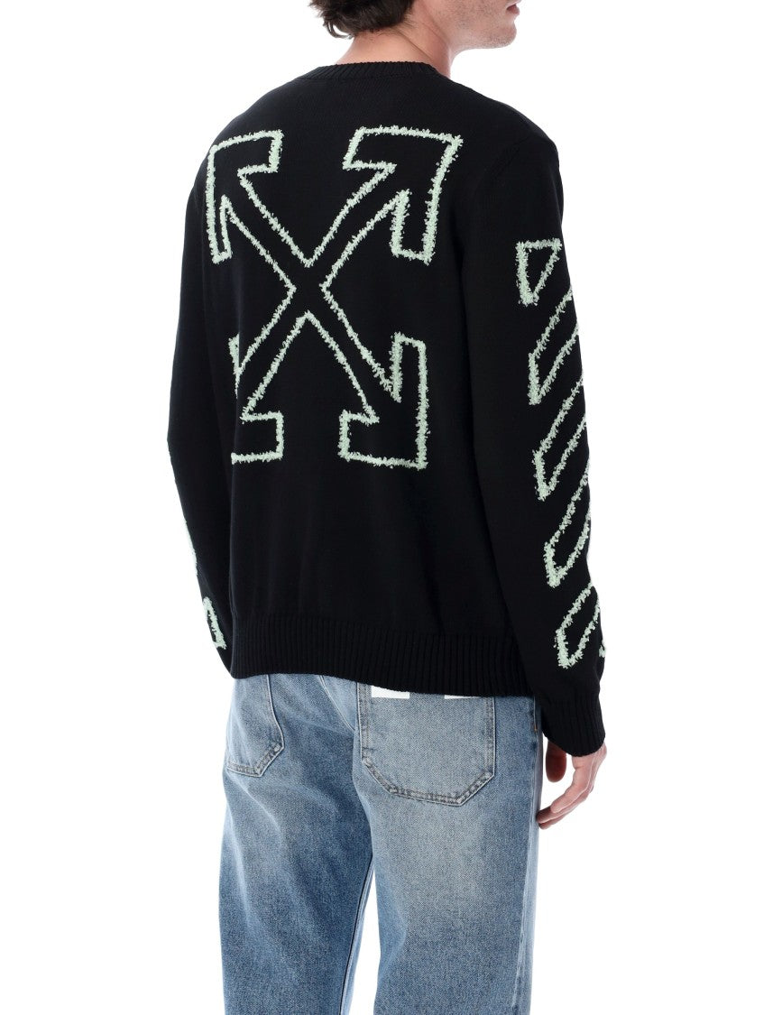 Off-White Diag Arrow Crewneck Knit Sweater