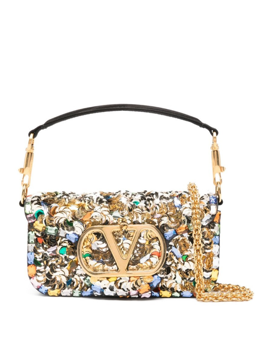 Valentino Garavani Rectangular Handbag Embellished With Multicolored Sequins
