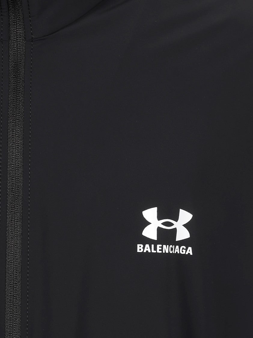 Balenciaga Minimalist Black Coat With High Collar