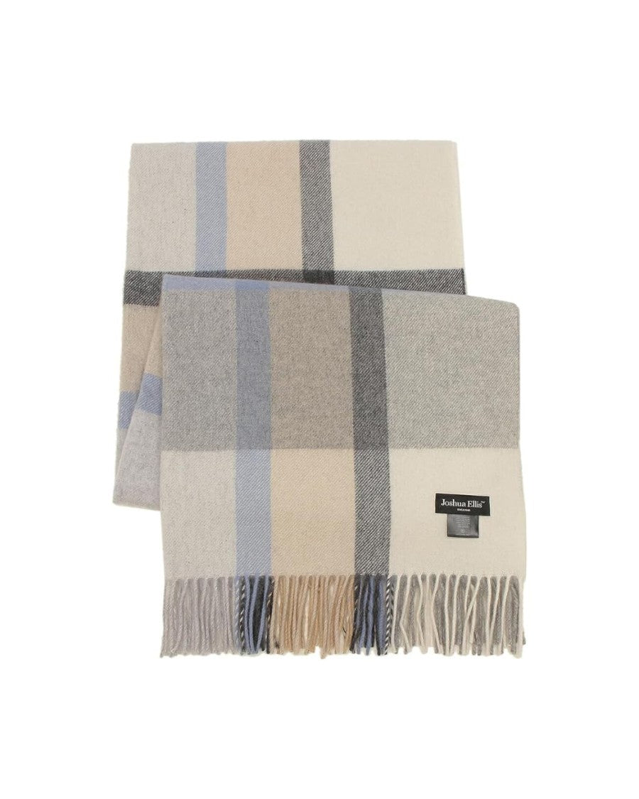Joshua Ellis Rectangular Cashmere Scarf With Classic Plaid Pattern
