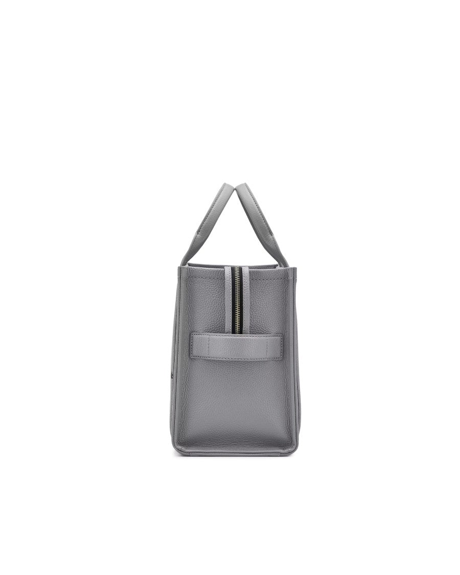 Marc Jacobs The Leather Medium Tote Bag In Cement