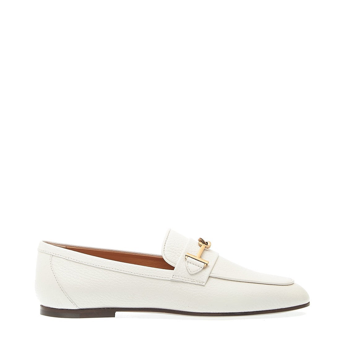 Tod's White Horsebit Leather Moccasin