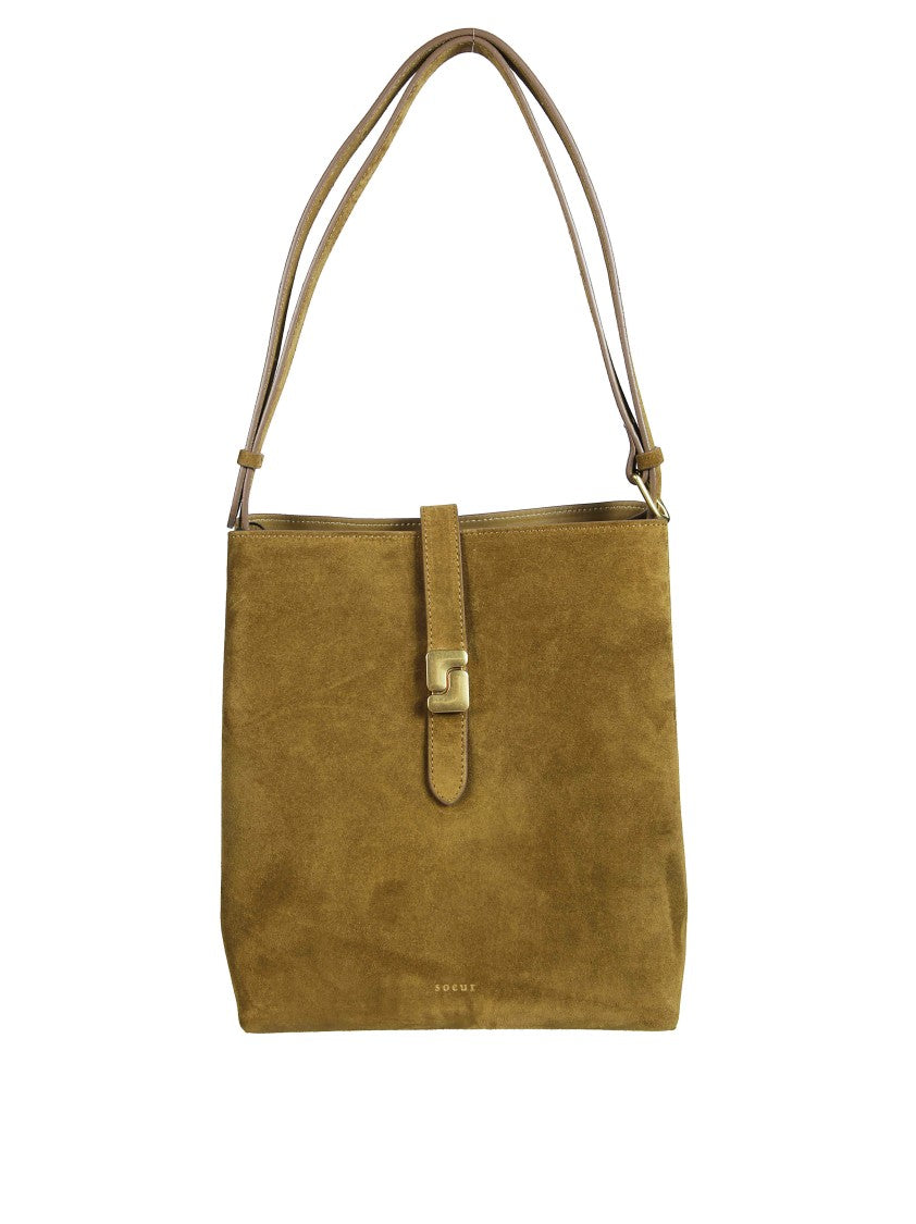 Soeur Medium Suede Bello Handbag