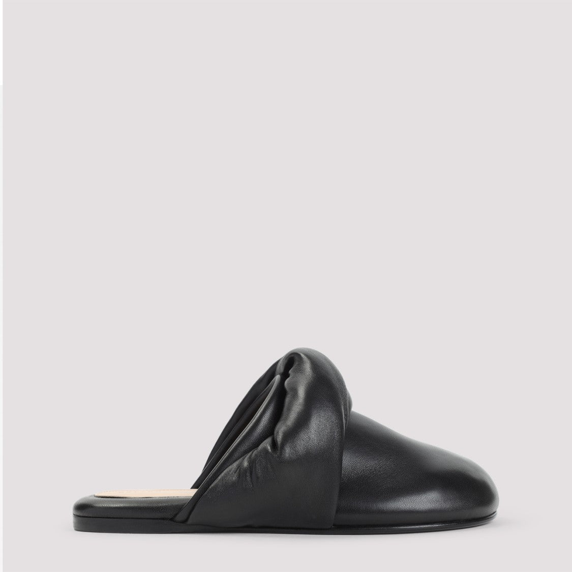 Carven Black Lamb Leather Slippers