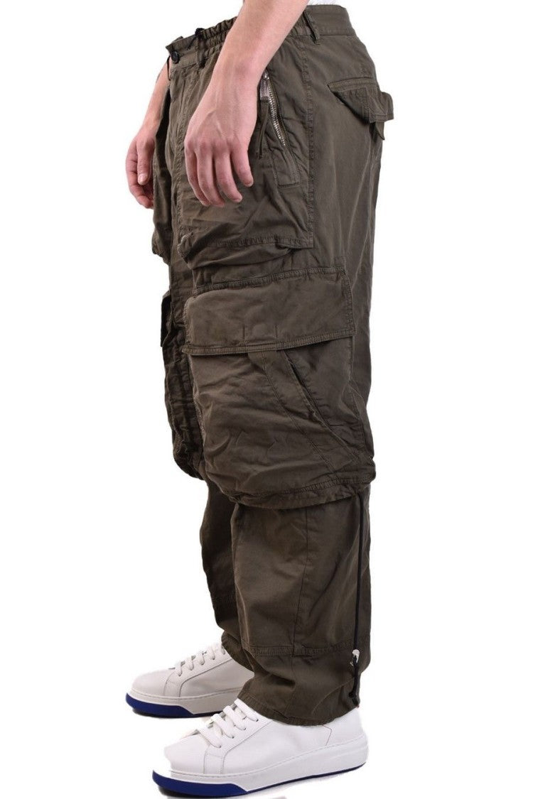 Dsquared2 Green Cotton Blend Cargo Pants