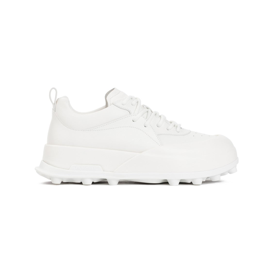 Jil Sander Porcelain White Leather Sneakers