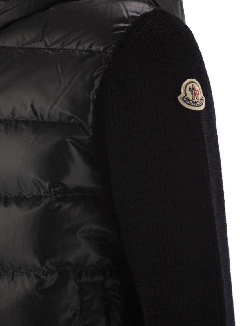 Moncler Wool-Lined Hooded Zip-Up Sweatshirt