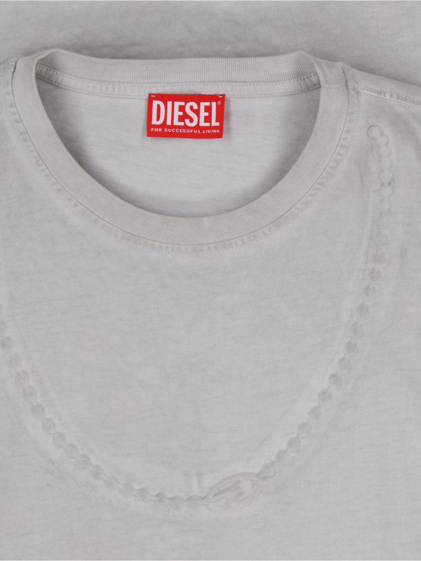 Diesel Sleeveless Round Neck Tank Top With Embroidered Detailing