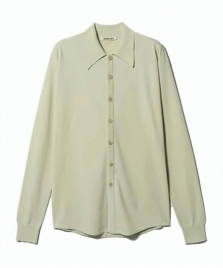 Auralee Long-Sleeved Cardigan With Classic Collar