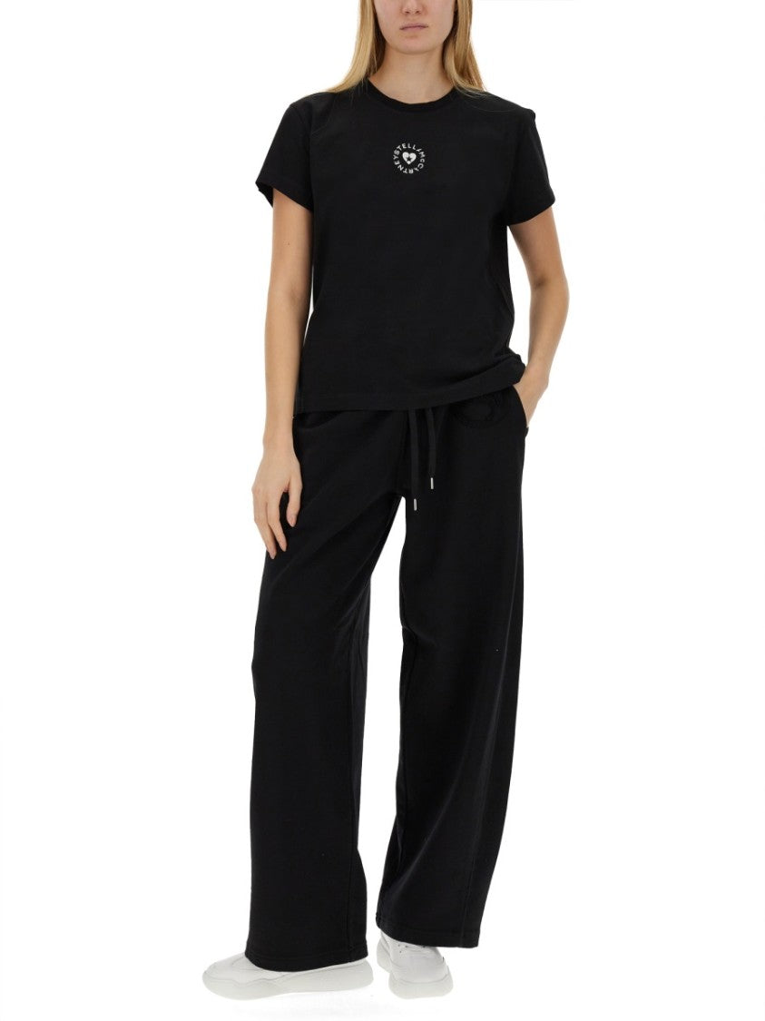 Stella Mccartney Relaxed Black Jogging Pants With Adjustable Drawstring Waist