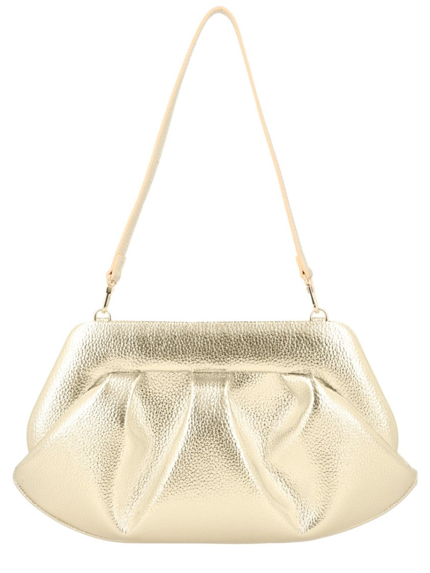 Themoirè Bios Baguette Polyurethane-Blend Ruched Shoulder Bag