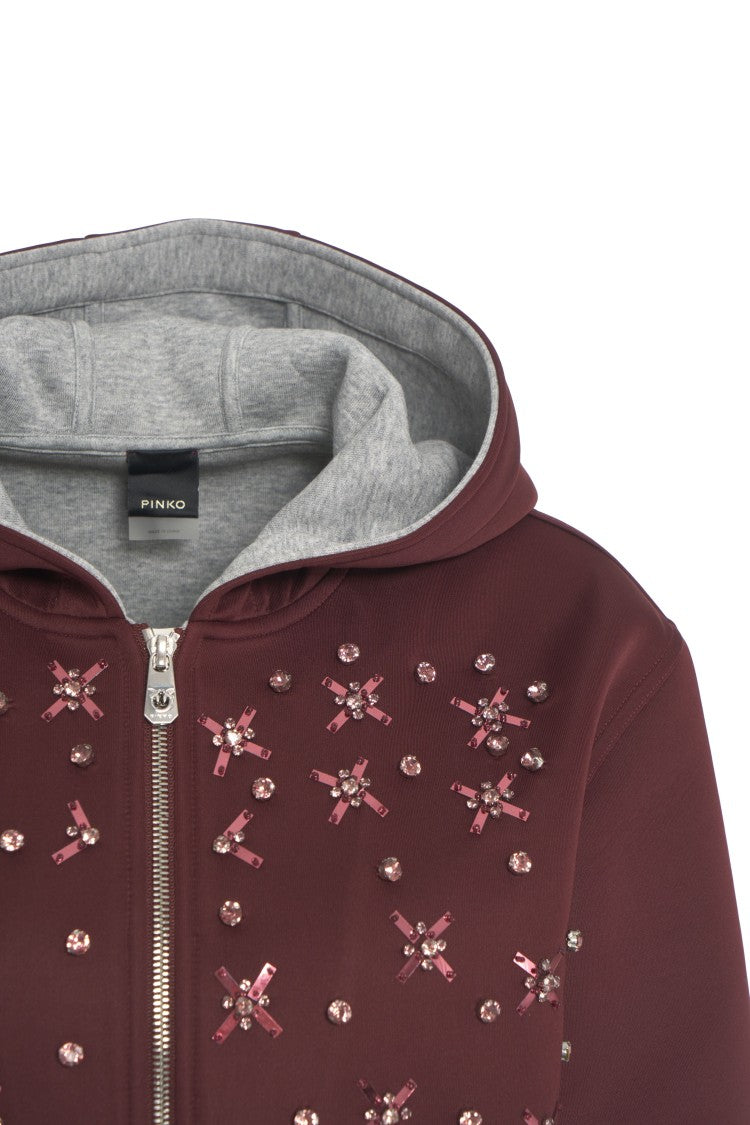 Pinko Jacket With Hood And Applications