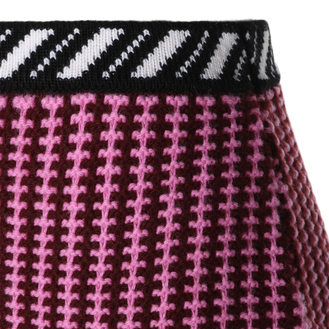 Versace Textured Knit Gold Emblem Skirt