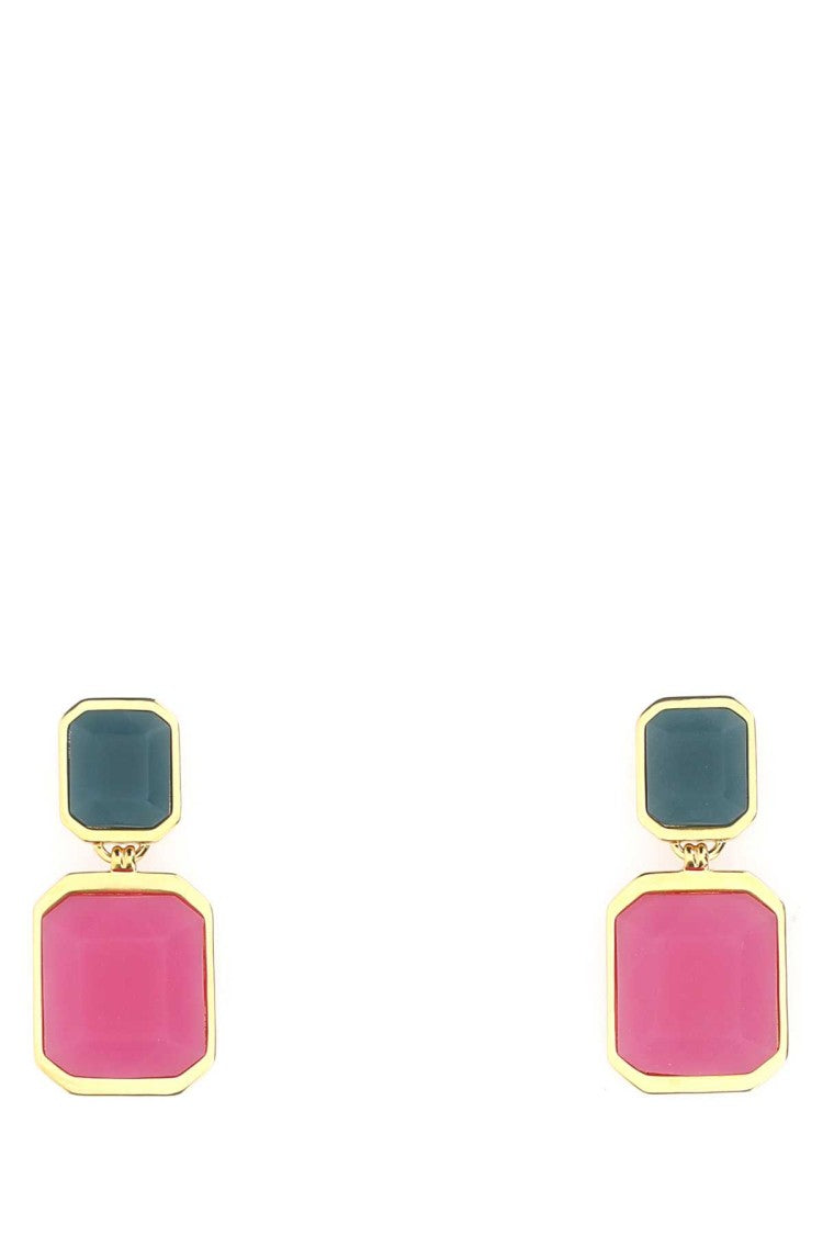Saint Laurent Golden Metal Earrings
