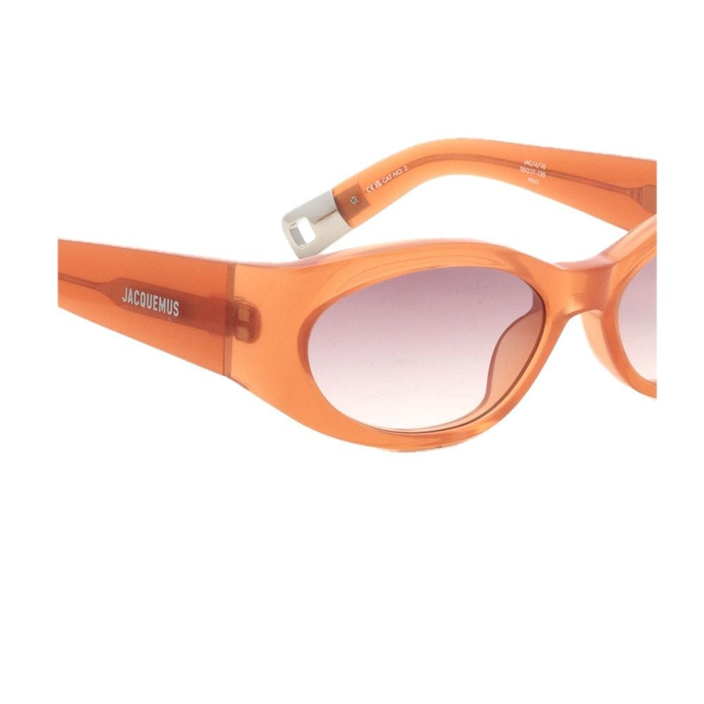 Jacquemus Les Lunettes Jac4 Ovalo Linea "Les Sculptures" Oval Orange Acetate Sunglasses
