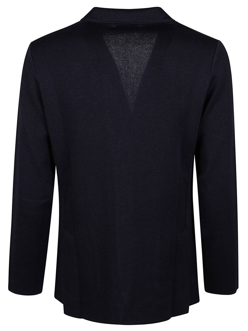 Lardini Tailored Cardigan In Pure Virgin Wool With Classic Lapel