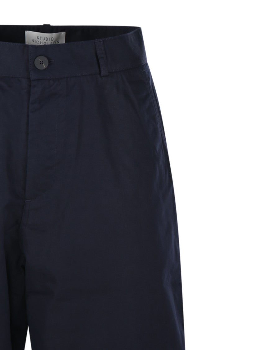 Studio Nicholson Relaxed Fit Black Chino Pants