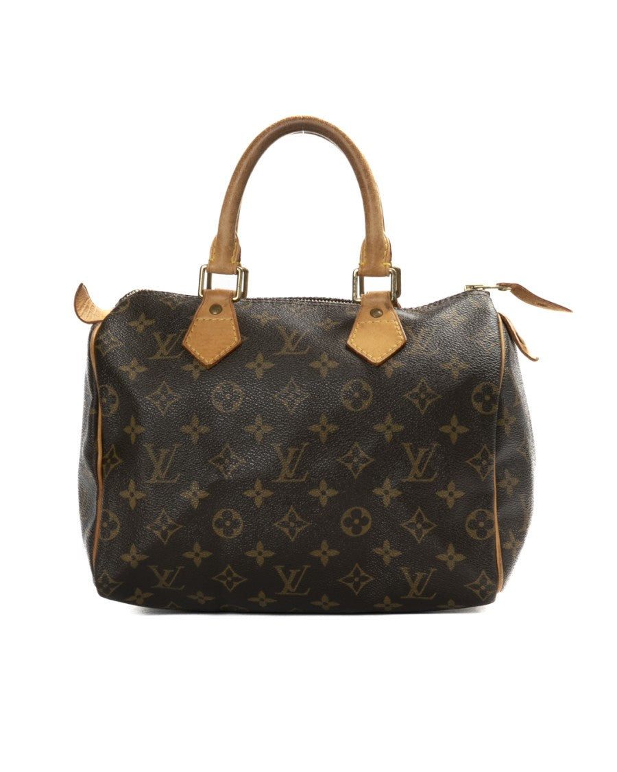 Louis Vuitton Brown Speedy 25 Monogram Canvas Leather Shoulder Bag