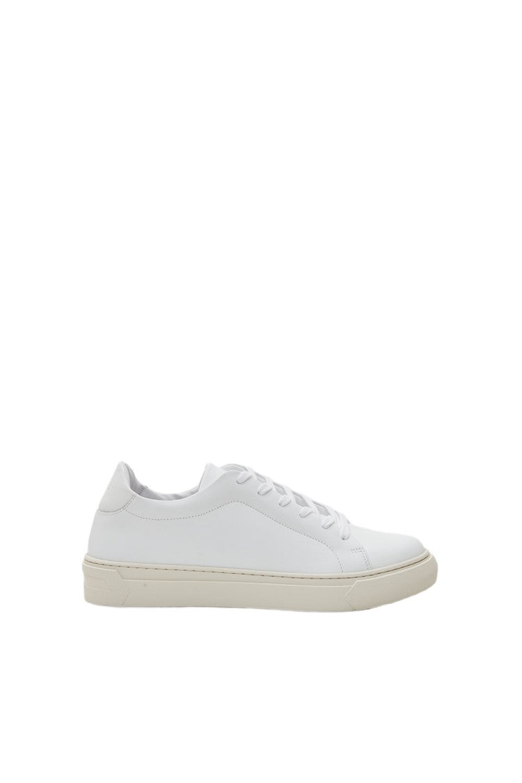 Pantofola D'oro White Calfskin Rubber Archival Footbed Sneakers