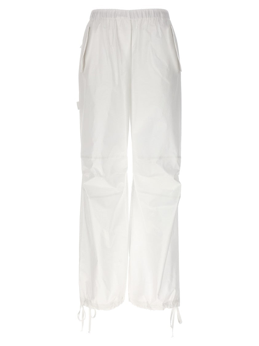 Nude Relaxed Fit White Cargo Trousers