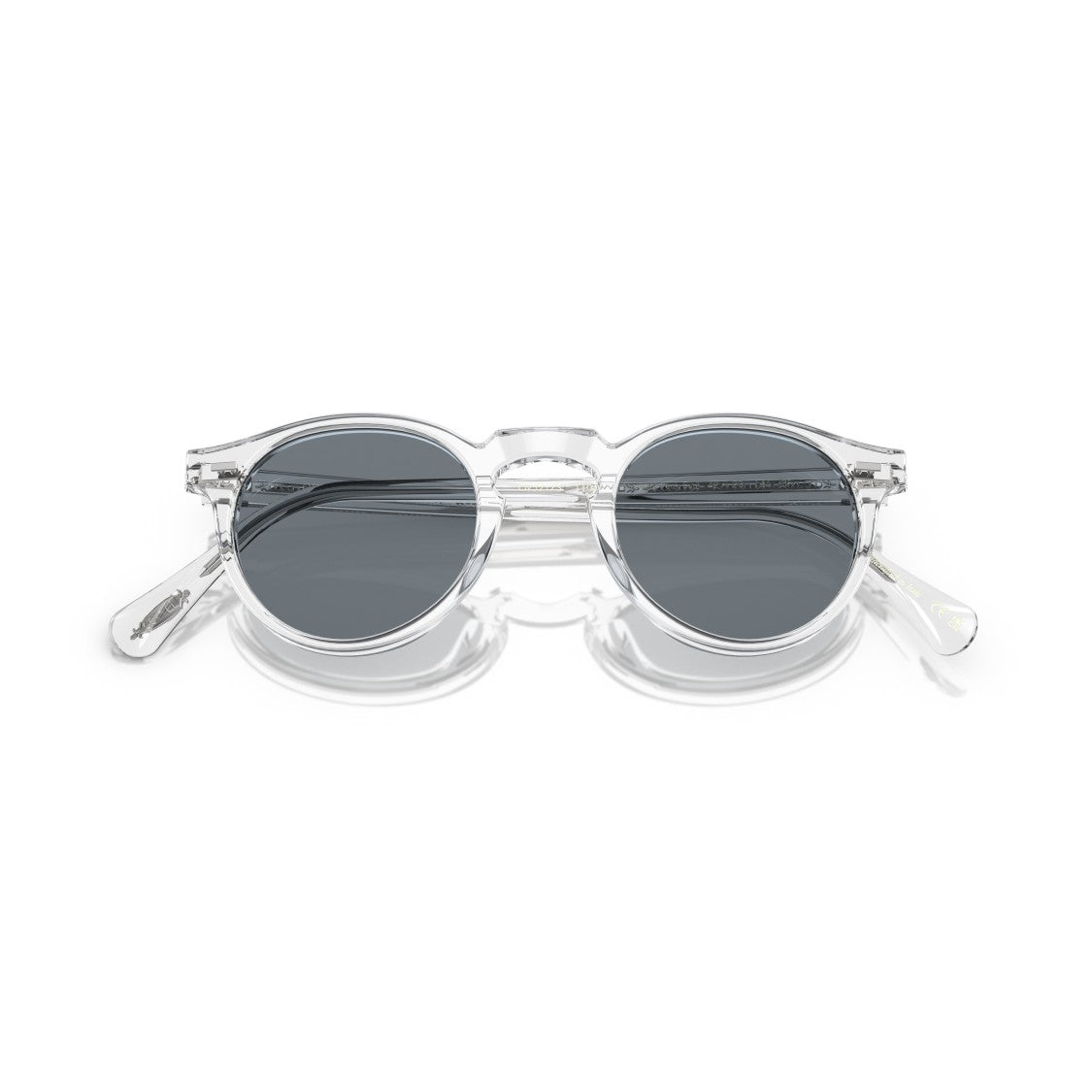 Oliver Peoples 0Ov5217s Transparent Acetate Round Sunglasses With Dark Lenses