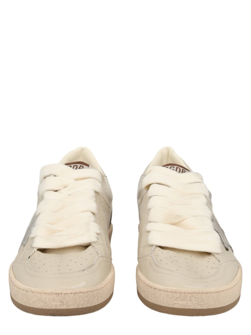 Golden Goose Ball Star Vintage-Inspired Graphic Heel Leather Sneakers