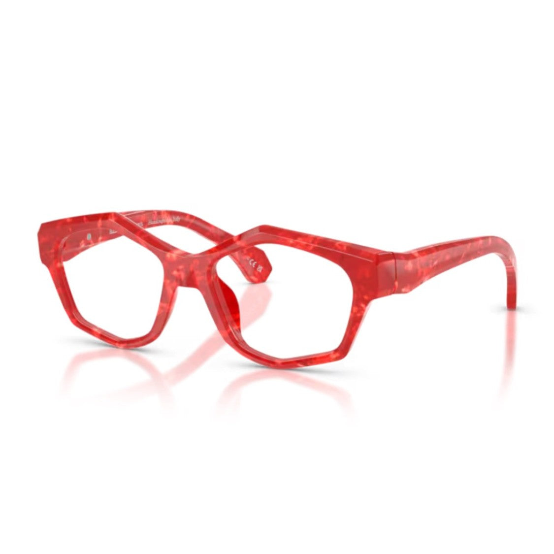 Alain Mikli Red A03546 Acetate Geometric Sunglasses