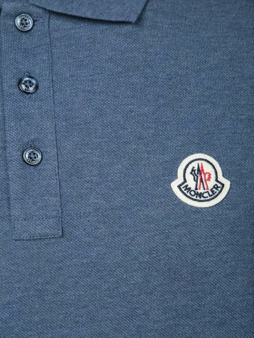 Moncler Textured Fabric Short-Sleeve Polo Shirt