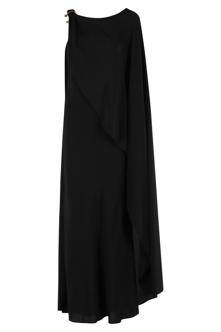 Erika Cavallini Asymmetrical Black Maxi Dress