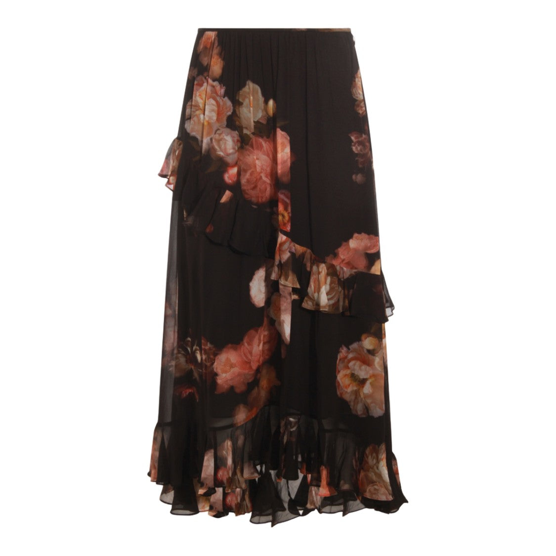 Zimmermann Flowing Midi Skirt With Floral Print