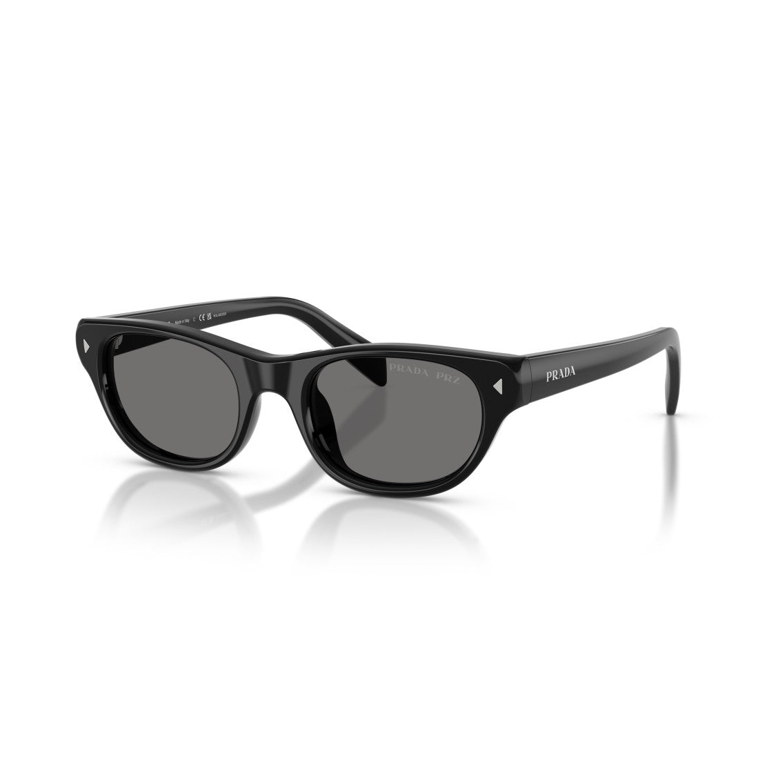 Prada 0Pr C08s Glossy Black Acetate Sunglasses