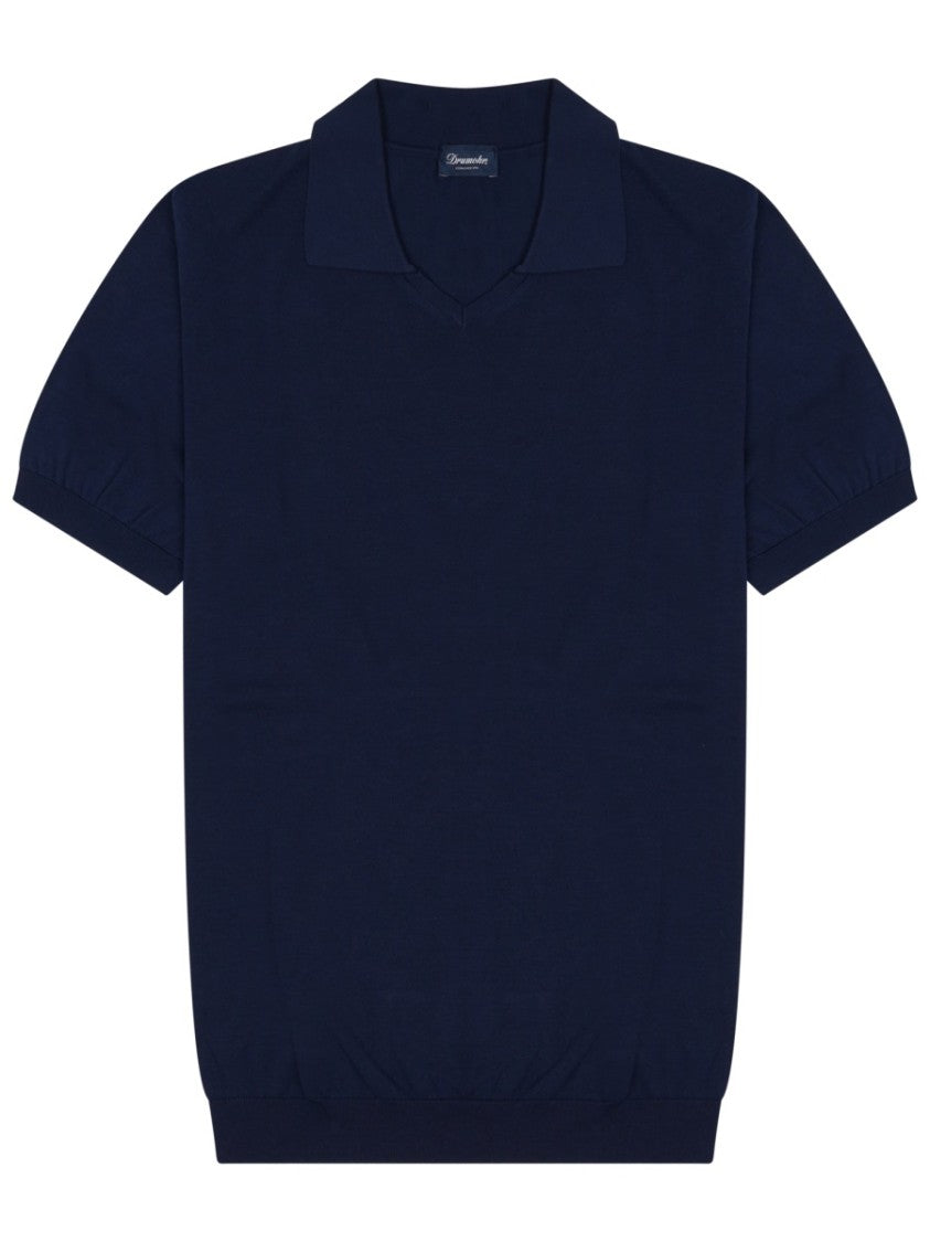 Drumohr Short-Sleeved Polo Shirt With Classic Collar