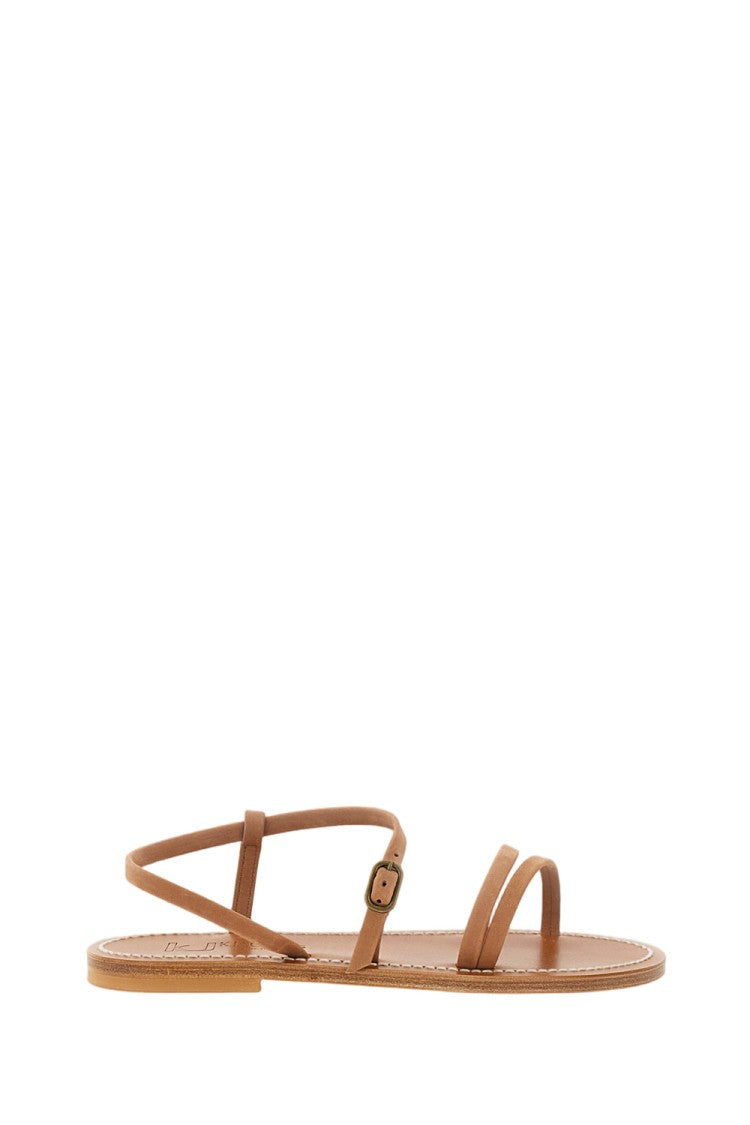 K Jacques St Tropez Light Brown Erka Leather Sandals
